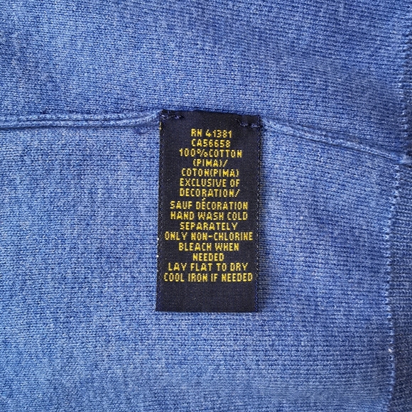 POLO Ralph Lauren men's v-neck L/S pullover Pima - Picture 3 of 5